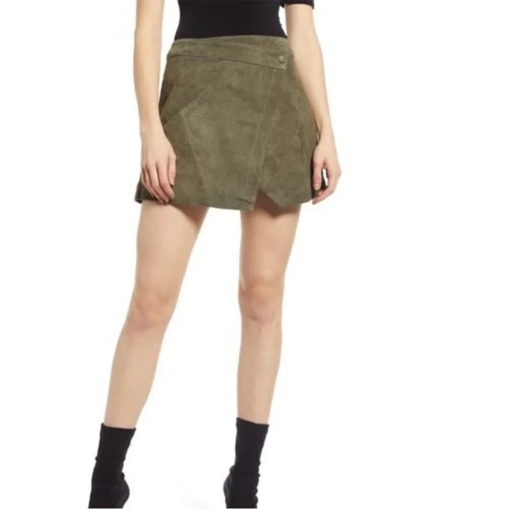 Blank NYC Suede Wrap Skirt in Herb - NEW - Size 30